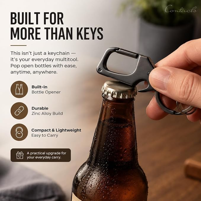 NOTEX_2-in-1 Mini Folding Knife Keychain with Carabiner Clip - Image 6