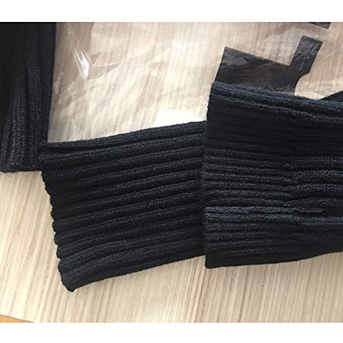 Bettli Leg Warmer, Women Thigh High Tie Cable Knit Crochet Long Boot Socks (L, Black) #TOP3