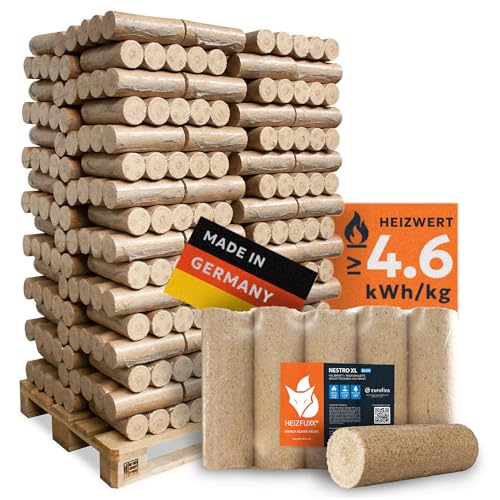 HEIZFUXX Holzbriketts Nestro XL Blue - Weichholzbriketts Palette 960 kg...