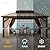DWVO 10x12ft Hardtop Gazebo Double Roof Polycarbonate Canopy Outdoor with Netting and Shaded Curtains, Aluminum Frame Garden Tent for Patio, Backyard, Deck and Lawns, Brown