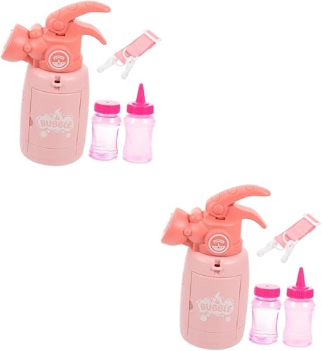 SAFIGLE 2 juegos de extintor de incendios máquina automática de burbujas de baño de burbujas para niños, soplador de burbujas para niños pequeños,