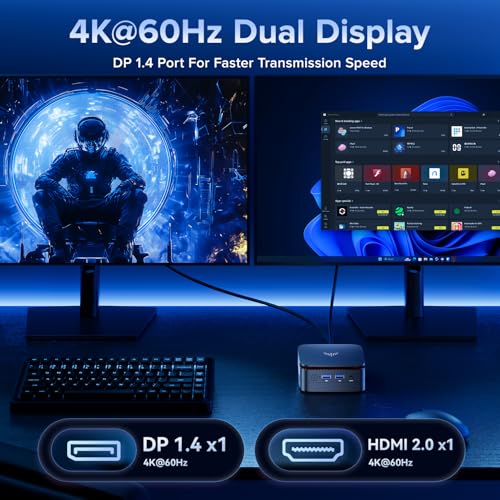 Image of KAMRUI Mini PC, Essenx E1 Mini Computer N95(up to 3.4GHz),16GB RAM 512GB SSD Micro Desktop PC Support Dual 4K Display, WiFi, BT4.2 for Business Home Office