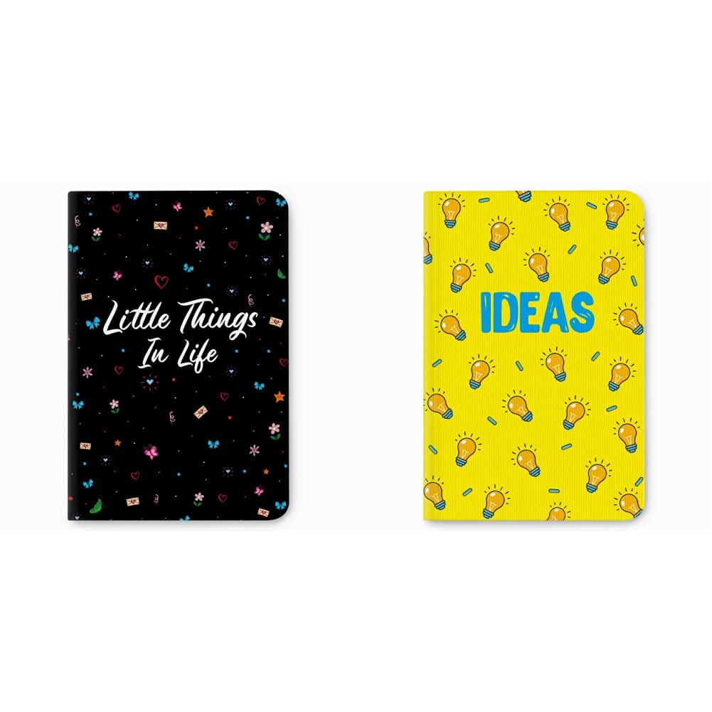 FACTOR NOTES-Little Things in Life (Black) Ruled B6 Notebook-Premium Stationery,Natural Shade P Idea (Yellow) Ruled B6 Notebook-Premium Stationery,Natural Shade Paper Journal Dia
