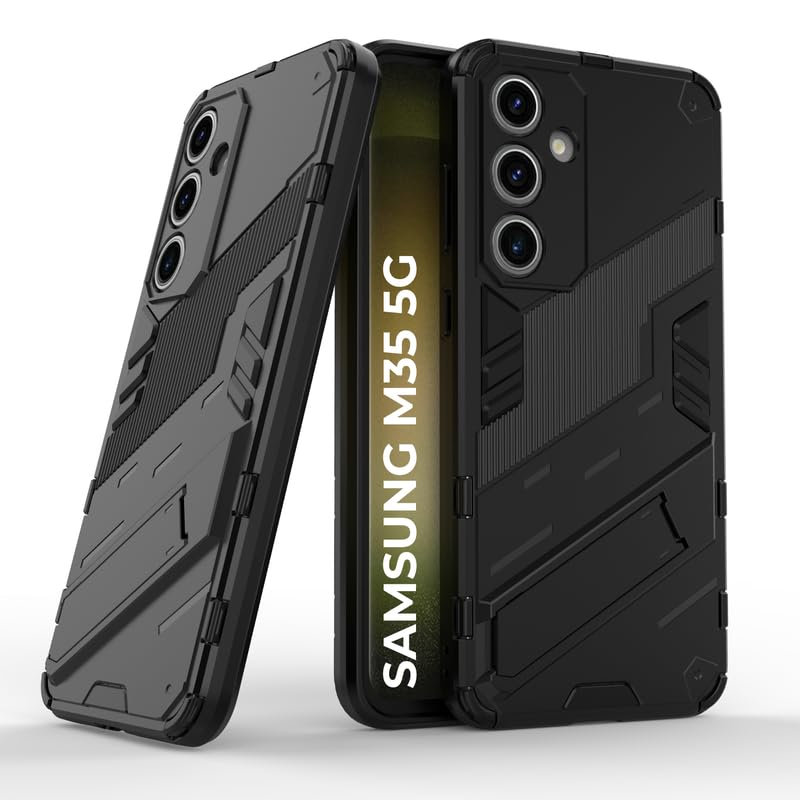Casodon Rugged Hard Back Case Cover for Samsung Galaxy M35 - Military-Grade Armor with Screen & Camera Guard, Dual-Layer Shockproof Design, Raised Edges, and Built-in Kickstand - Obsidian Black (B0DGGP85H4) Amazon Price History, Amazon Price Tracker