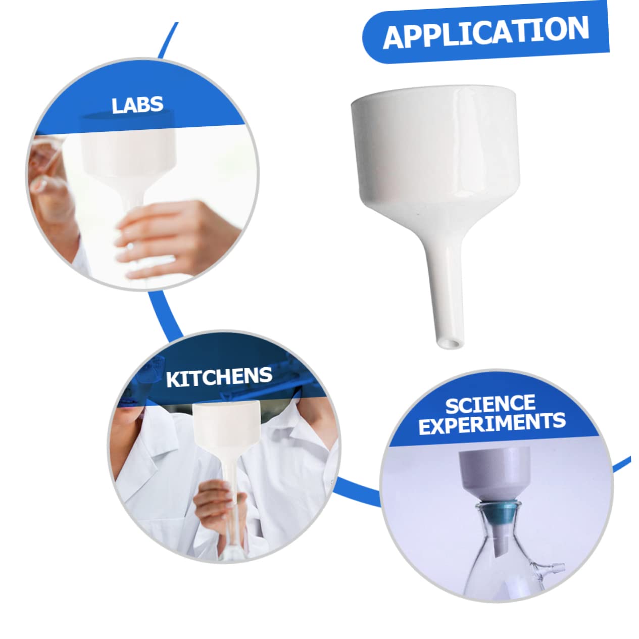 SOLUSTRE Keramik-Büchnertrichter – Langlebig, Chemikalienfest, 17,5 Cm, Ideal Fürs Labor
