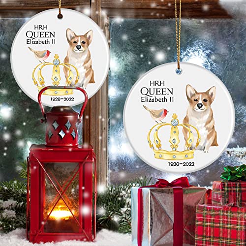 Hrh Queen Elizabeth Ii And Corgi Ornaments, Touber Platinum Jubilee Memorial Ornaments Queen Elizabeth Ii Christmas Tree Ornaments 2022 Christmas Ornaments Platinum Jubilee Keepsakes Gifts #TOP4