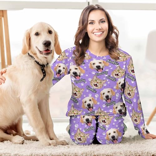 Personalized Pajamas Set For Women, Pajamas With Photo, Funny Pjs With Custom Socks 7