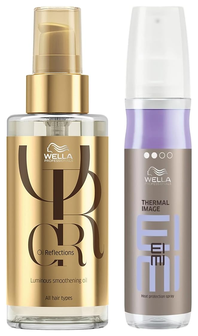 Wella Professionals Oil Reflections Luminous Smoothening Hair Oil | 30 ml | Non-Sticky Hair Treatme,Wella Professionals EIMI Thermal Image Heat Protection Hair Spray | 150 ml | Heat Protectant for Ha-image-38