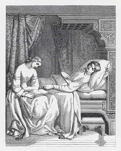 Toile de peinture moderne Tennyson par Daniel Maclise, prestige artistique 60x90cm