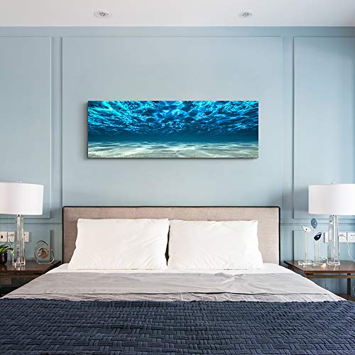 Print Artwork Blue Ocean Sea Bedroom Wall Art Decor Poster Artworks For Living Room Canvas Prints Picture Seaview Bottom View Beneath Surface Pictures Painting Canvas Modern Seascape Home Office Decor #TOP5