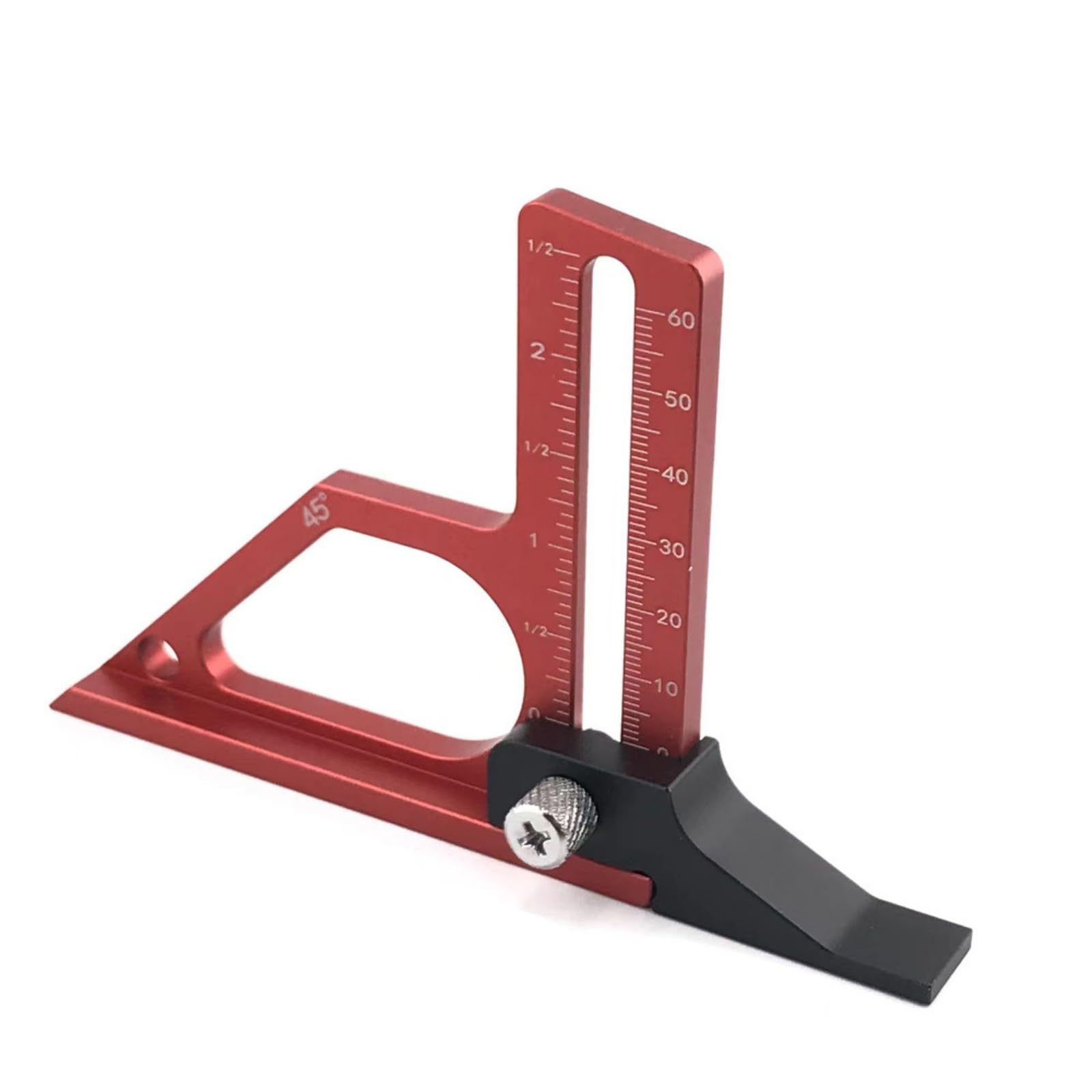 Tsophreniq Depth Gauge, Double Scale Aluminum Height, Measure, And Locate Of Or Bit On Tablesaw Table Sawer