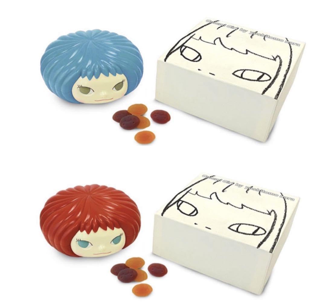 Amazon.co.jp: 2個セット 奈良美智 グミガール 水色 青 赤 アート  