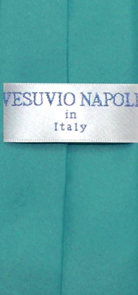Vesuvio Napoli Boy's CLIP-ON NeckTie Solid TEAL BLUE Color Youth Neck Tie