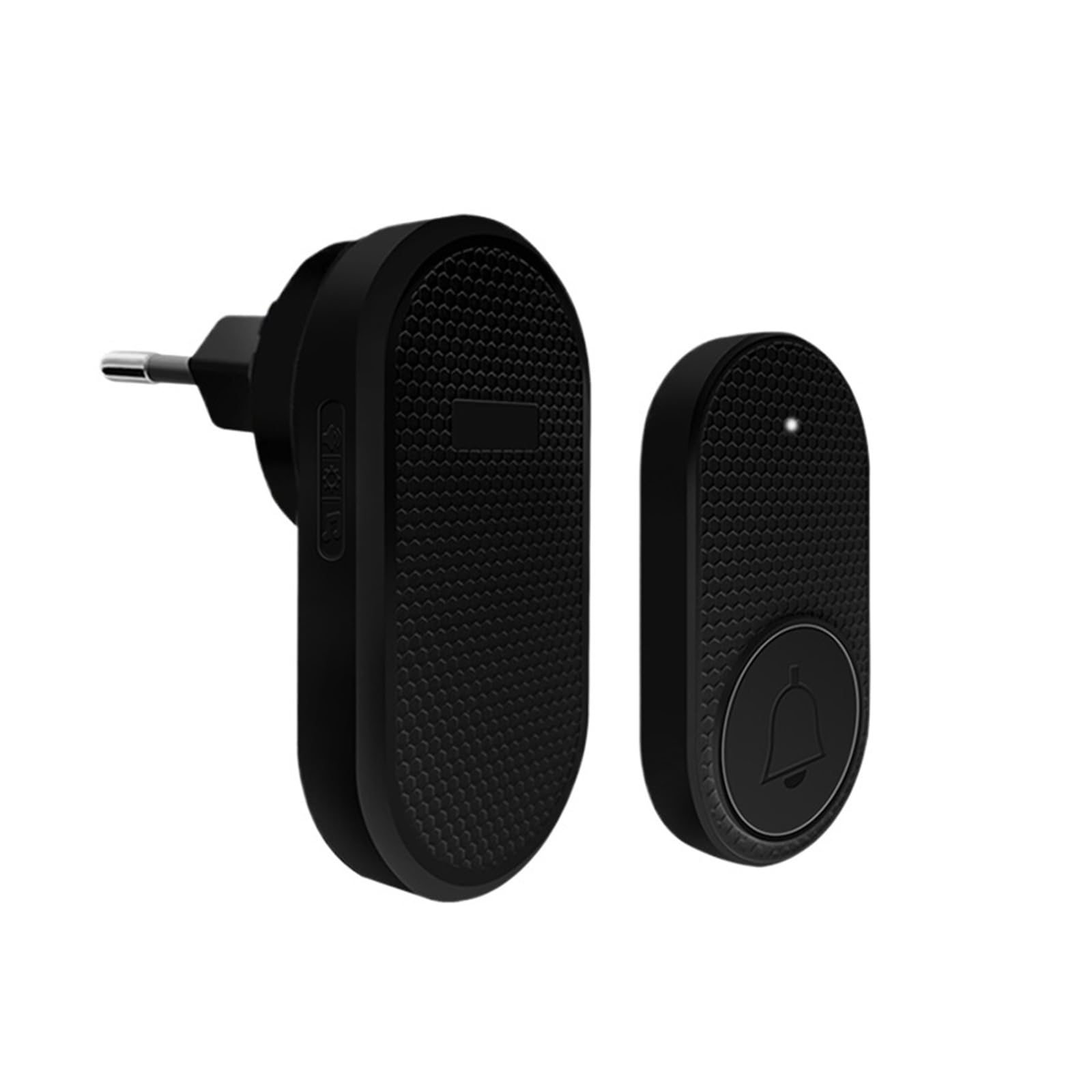 Sonnette 433 MHz noire carillon sans fil prise US volume reglable