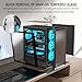 FOIFKIN M1 PC Case -Walnut Front pane Pre-Installed 4 PWM ARGB Fan, ATX Mid-Tower Gaming PC Case, with Type-C,FOIFKIN (Black, M1)