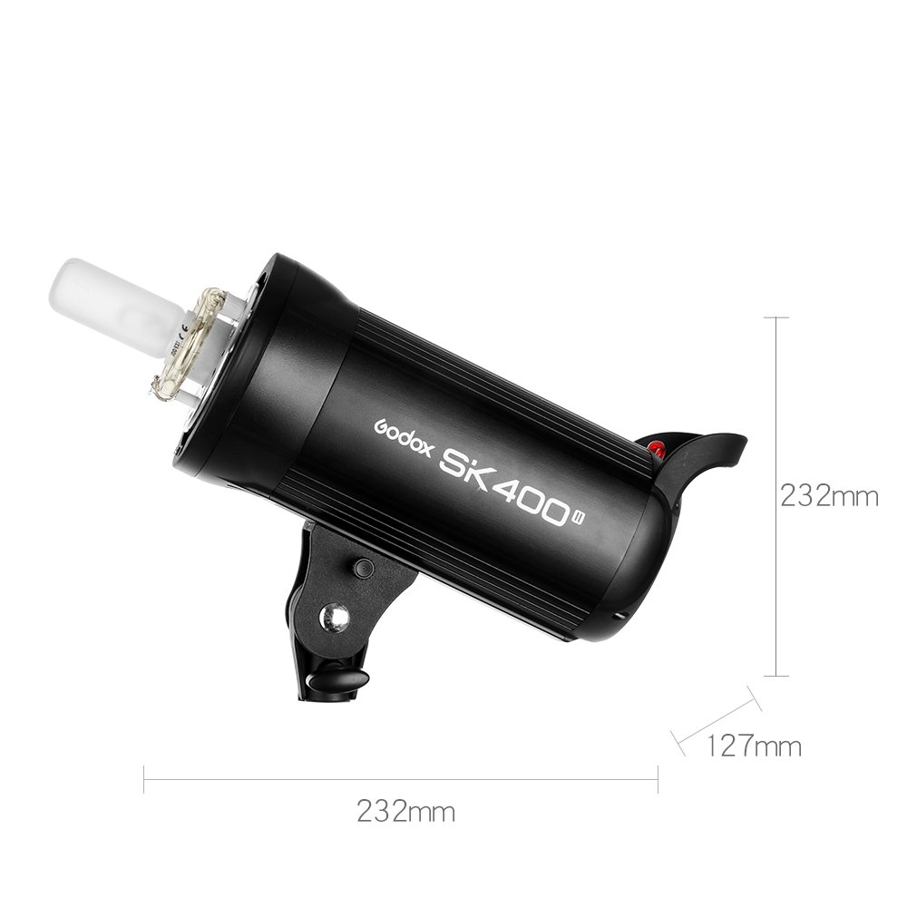 Godox SK400II 400Ws GN65 Flash Studio Professionnel avec système X sans Fil intégré 2,4 G Creative Shooting SK400 Mise à Niveau(Lampe Simple SK400II)