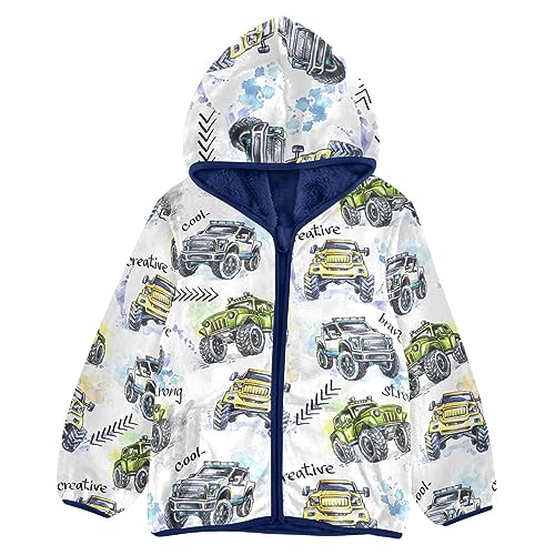 Aflyko Boys Fleece Coat Blue Zip-Up Hoodie Girls Outerwear Kids Hooded Jacket 3-10T