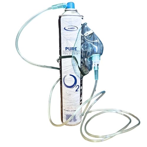 Sauerstoff Dose Mit Mundstück Und Schlauch Sauerstoffflasche Tragbarer 99,5% 15L Sauerstoffinhalator