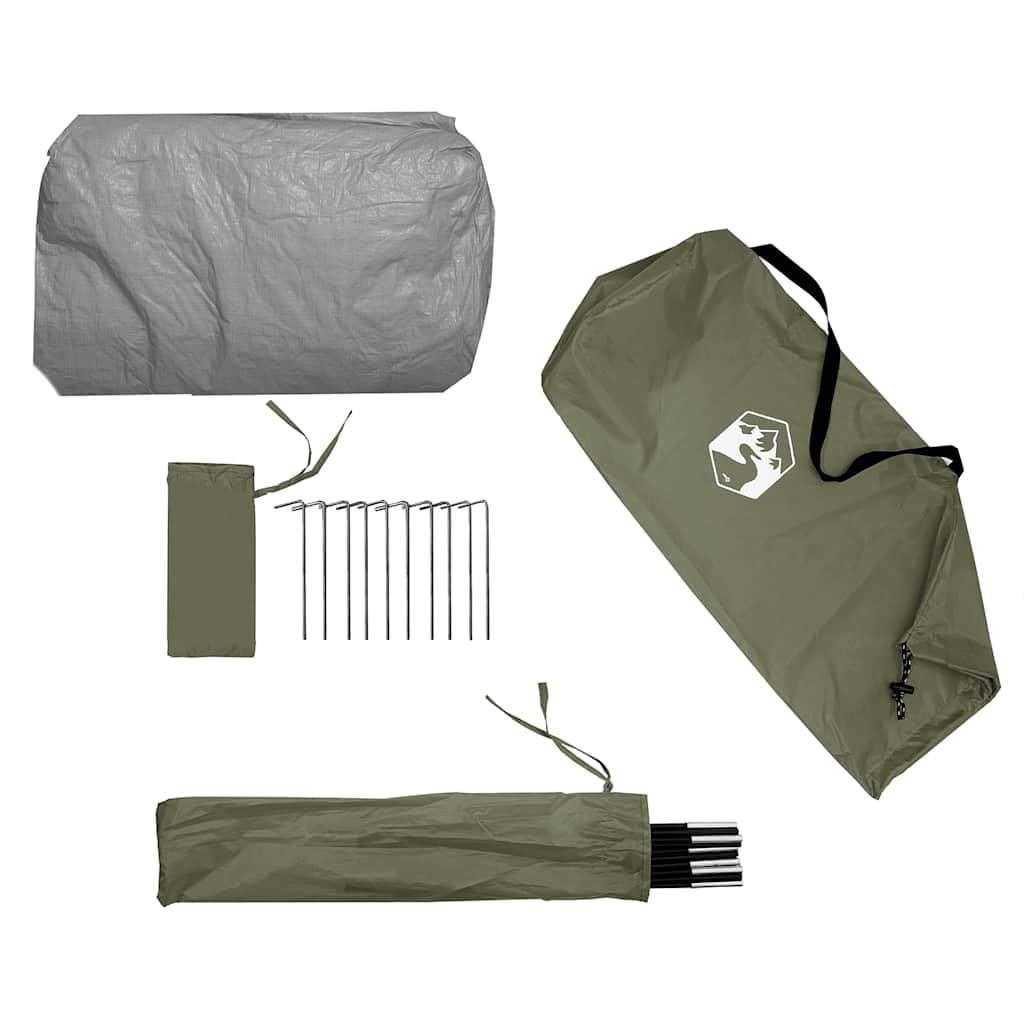 vidaXL Tienda de Pesca Impermeable Verde Oliva