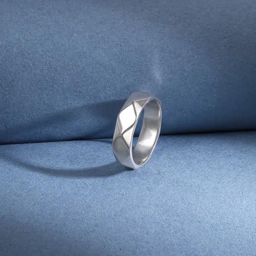 Image of Mia by Tanishq Sleek Frame White 92.5 Silver Finger Ring for UNISEX
