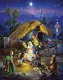 Blessed Nativity Advent Calendar (Countdown to Christmas) with Holiday Pictures by Vermont Christmas Company
