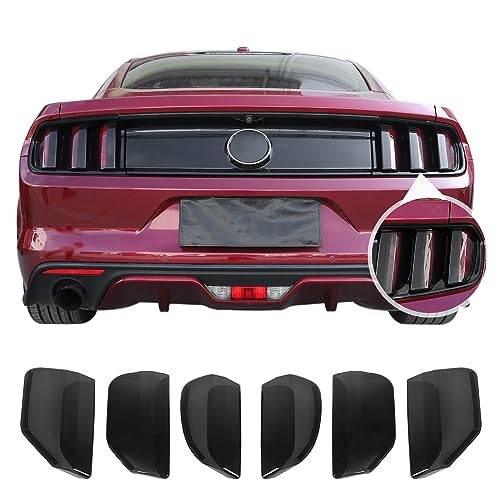 JeCar for Mustang Tail Light Covers Trim Accessories Fit for Ford Mustang 2015 2016 2017(Smoked Black)