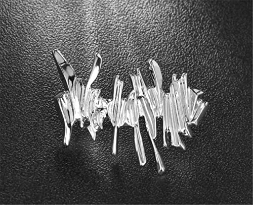 Image of Irregular Metal Brooch Retro Geometric Irregular Metal Brooch Fashion Retro Corsage Ladies Clothing Gifts Decorative Gifts