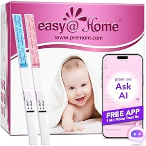 Easy@Home 50 Ovulation Test Strips and 20 Pregnancy Test Strips Combo Kit, (50 LH + 20 HCG)-Package May Vary