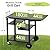 MASTER COOK Grill Table Outdoor Grill Cart Pizza Oven Table with Wheels, 44"x 23" Large Space Outdoor Prep Table Ideal for Big Horn Outdoors Pizza Oven