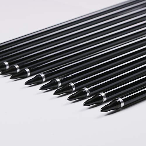 Feather Arrows 31" Archery Hunting Arrows Carbon Targeting Practice Feather Fletching Arrows for Recurve Bows and Longbow with Removable Tips