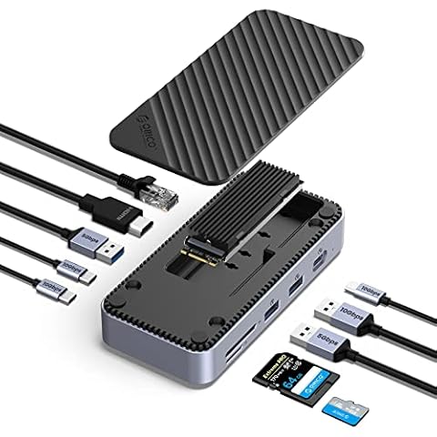 Docking Station USB C 10 in 1, ORICO USB-C HUB Cover
