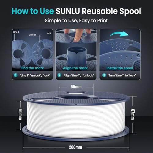 Image of SUNLU PLA 3D Printer Filament PLA Filament 1.75mm, Neatly Wound 3D Printing Filament 1.75mm, Dimensional Accuracy + /- 0.02 mm, Fit Most FDM 3D Printers, 1kg Spool (2.2lbs), Roasted Chestnut Black