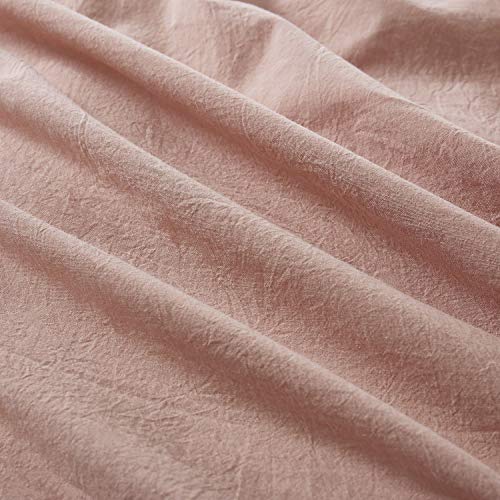 image for Wake In Cloud - Washed Cotton Duvet Cover Set, Yarn Dyed Plain Solid C