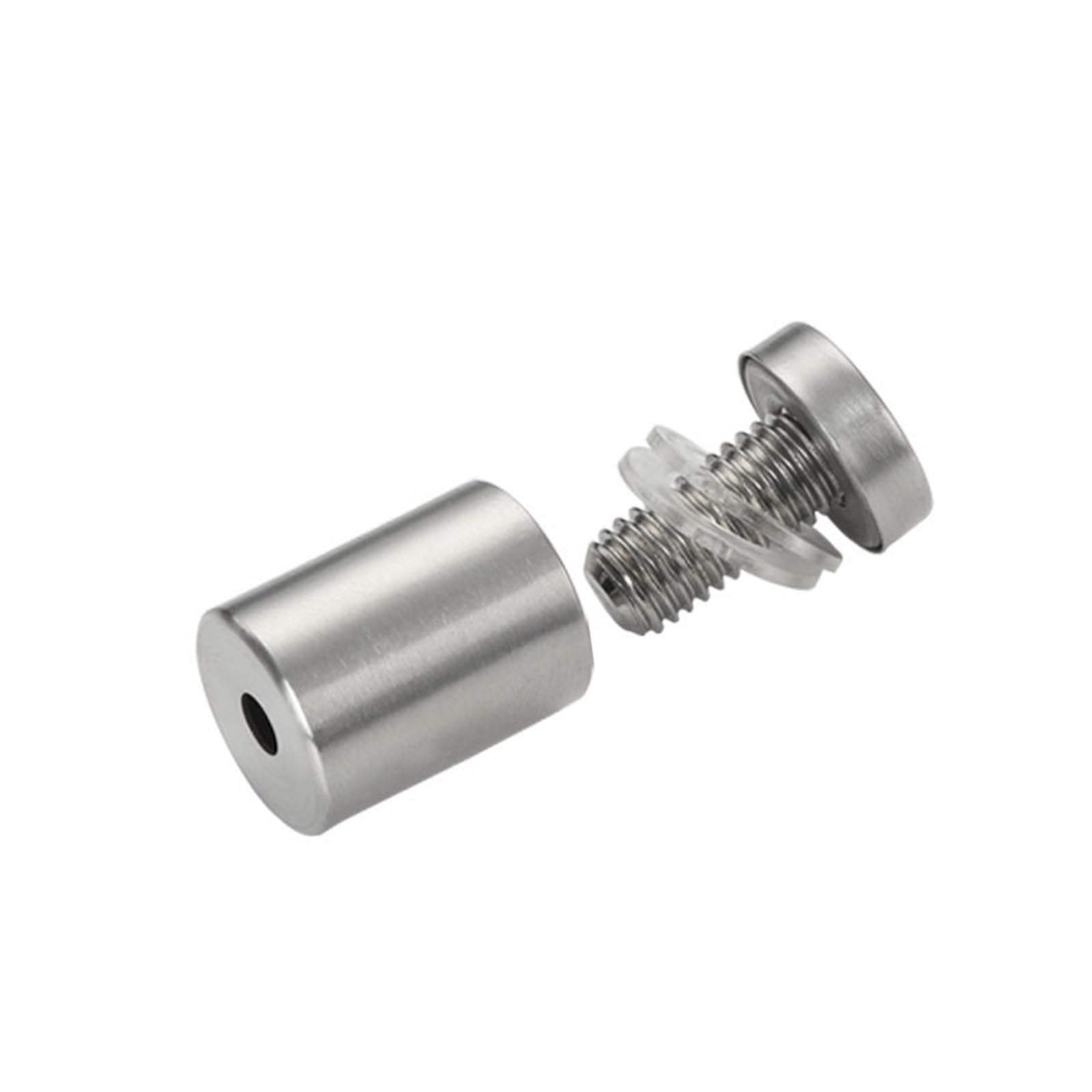 Fijaciones de separador,Tornillo publicitario,40 piezas Tornillos fijación separadores publicitarios acrílicos vidrio acero inoxidable 12x20-100 mm(12x60mm)