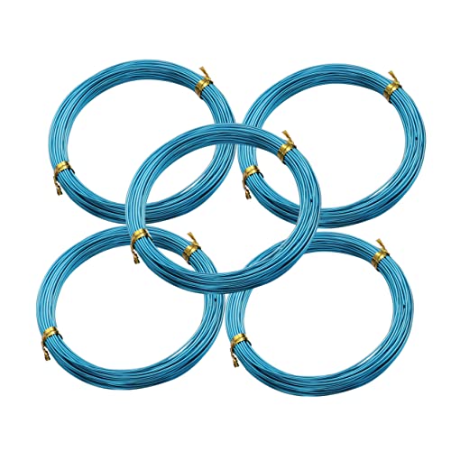 SEWACC 1mm Wide Aluminum Roll 5 Packs 50m Total Soft Flexible for DIY Jewelry Bonsai Animal Shapes Craft Projects