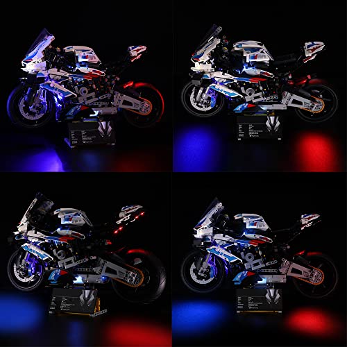 AISERALY LED Beleuchtungsset Kompatibel Mit Lego 42130, Beleuchtung Lichtset für (M1000RR Motorrad 42130) Gebäudemodell… – Bild 5