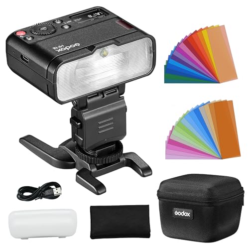 Godox MF12 TTL Macro Flash 12W 2.4G Wireless X System Eingebaute Lithium Batterie Geeignet für Blumen, Insekten, Portraitaufnahmen, Kompatibel mit Nikon,...