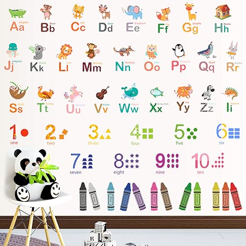 Vinilos Decorativos Animales 3D ABC y Números para Niños miniatura 7