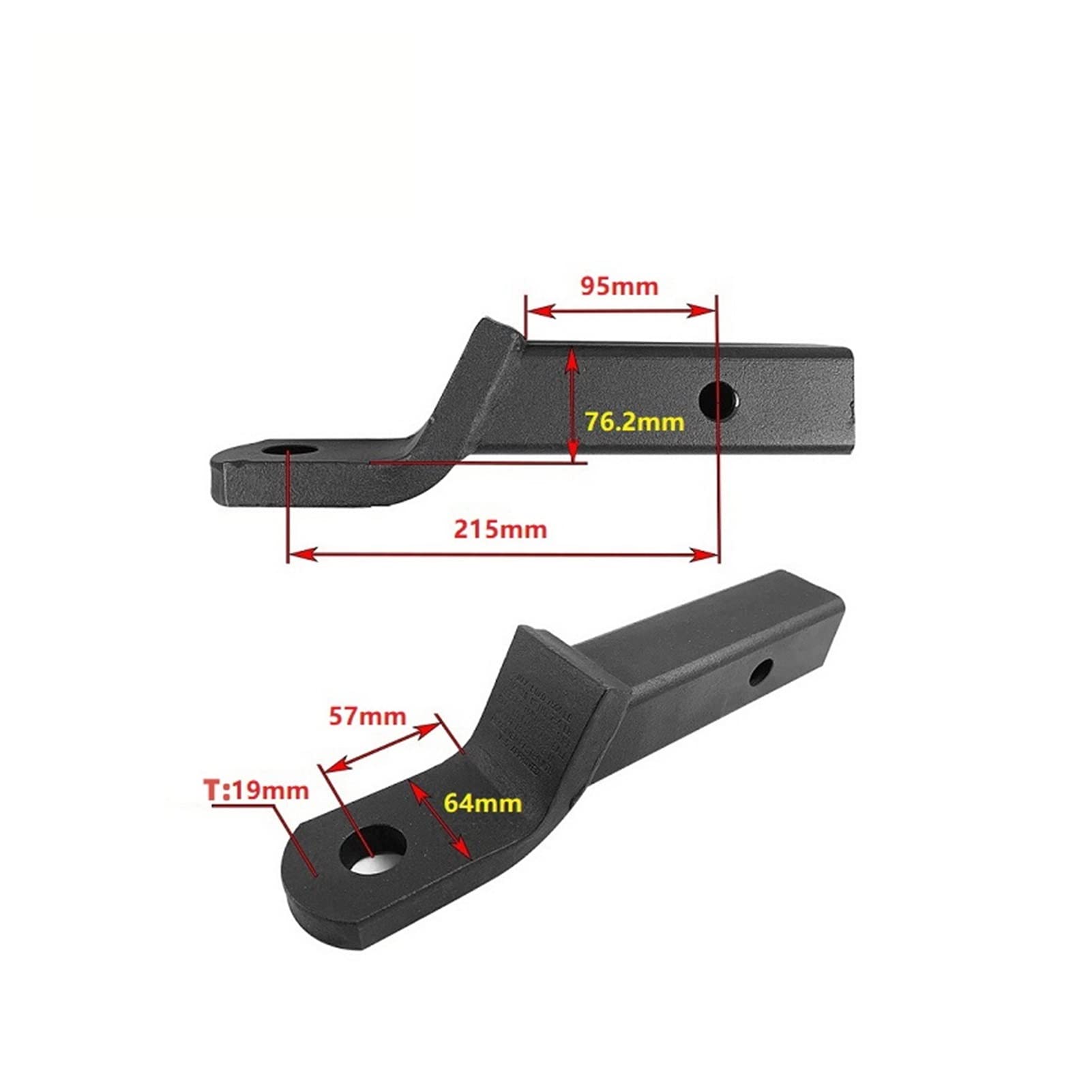 Zaczep do przyczepy, 3-calowa stalowa przyczepa Drop Towbar Ball Mount Hitch pasuje do 2 calowej łodzi odbiorczej Rv. Części i akcesoria