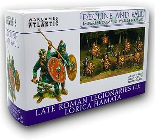 Wargames Atlantic - Decline and Fall: Roma imperial en guerra - Legionarios romanos tardíos Lorica Hamata (24 figuras de plástico duro de 28 mm) | Ya disponible en tu tienda friki favorita! En mundofriki.es!