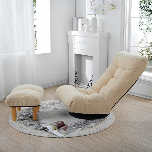 Sillón Ajustable Caqui de Suede Plegable miniatura 3