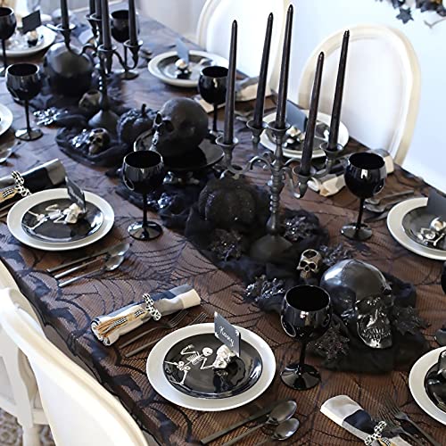 Getfitsoo Halloween Napkin Ring Set Of 6, Black & White Plaid Tassel Napkins Rings Holders, Rustic Napkin Rings Handmade By Braided Jute And Bead, Farmhouse Napkin Rings Wooden Beads (Black&White) #TOP3