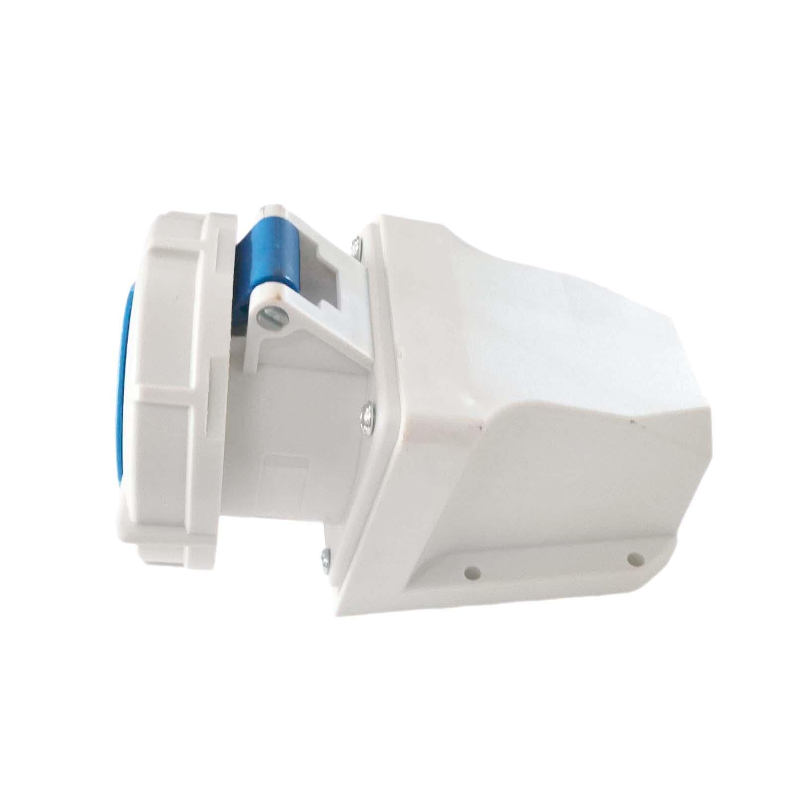 Qianly Conector Industrial Impermeable IP67, 32a 220v-250v 2p + e Azul