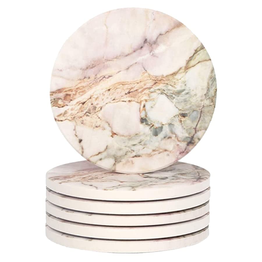 Coasters Ceramic Coaster Marble Mattery Coaster Coaster Round Astorbent Stone Coast Coasters for Drinks