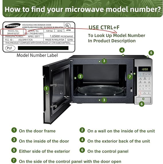 Image of J K b K - Glass Plate COMPATIBLE with samsung Microwave Oven - Size : Plate 12.50 inch