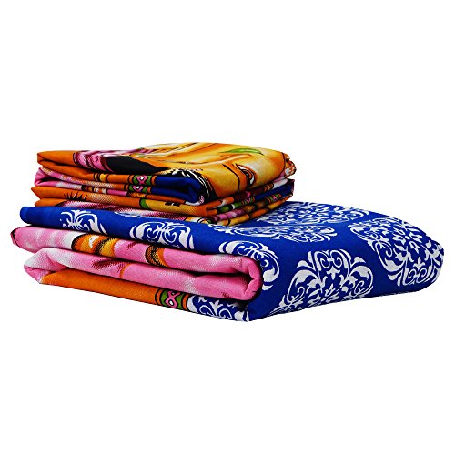 Image of Story@Home Vintage Jaipuri Collection 152 TC Cotton 1 Bedsheet for Double Bed and 2 Pillow Cover - Paisley, Blue