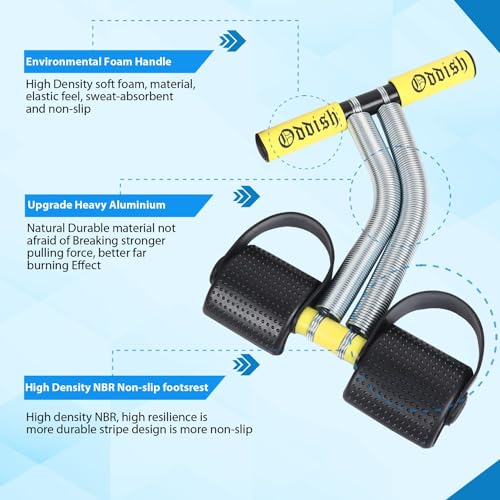 Oddish; Way To Fitness Tummy Trimmer Double Spring With Resistance Band Combo Pack For Men & Women - Ab Exercise Equipement, Abdominal Workout For Home & Gym Use - Stomach, Abs, Belly Exercise 5 51+usBc0MWL