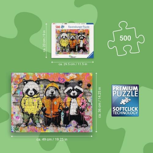 Rompecabezas Ravensburger Furry Friends de 500 piezas – Escena acogedora llena de mascotas, desafío encantador para adultos y familias miniatura 3