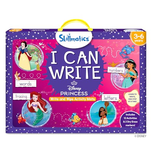 Image of Skillmatics I Can Write Disney Princess - Reusable Preschool Learning Activities, Educational Toys & Games, Handwriting Aid, Back to School, Screen-Free Fun, Gift for Students, Kids, Toddlers Ages 3-6