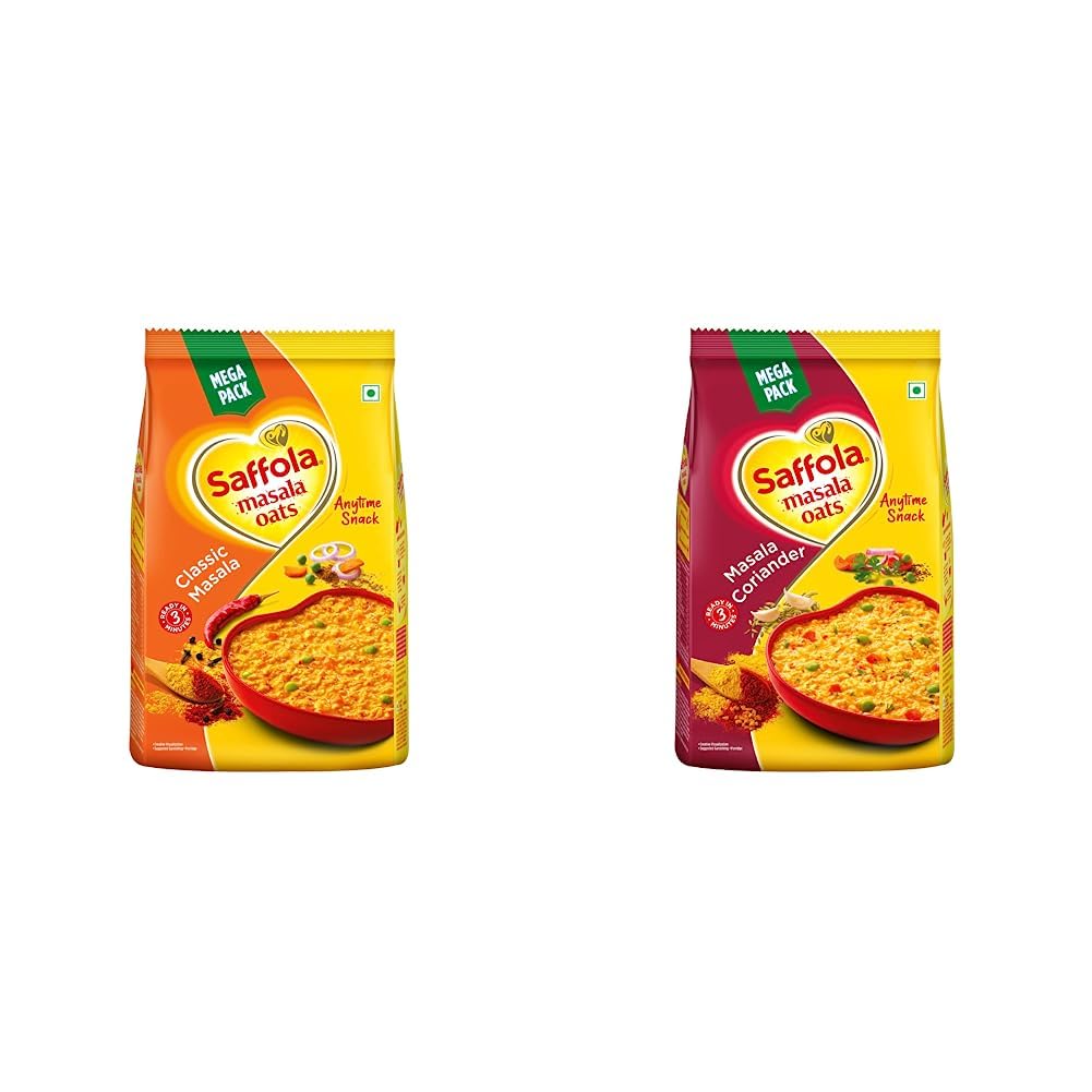 Saffola Masala Oats Classic Masala - 500 gm and Masala & Coriander - 500 gm-picture-19